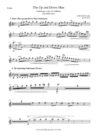 The Up & Down Man, op.186 - violin part