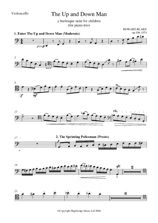 The Up & Down Man, op.186 - cello part