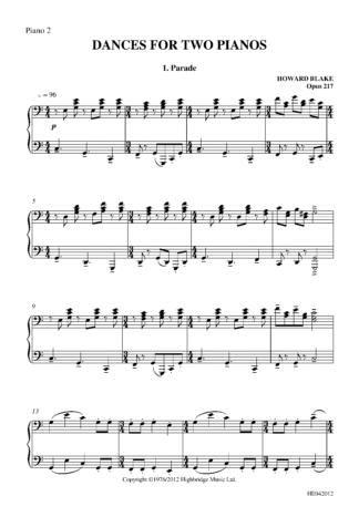 Dances for Two Pianos (two-stave version), op.217 - piano II