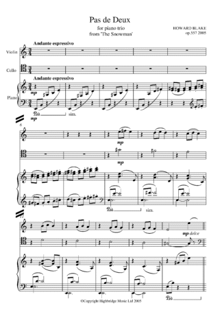 Pas de Deux for piano trio, op.557 - full score