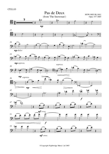 Pas de Deux for piano trio, op.557
