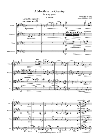 A Month in the Country (for string quartet), op.611 - full score
