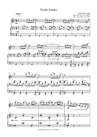 Sonata for violin and piano, op.586 - full score