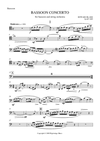 Bassoon Concerto, op.607 - bassoon part