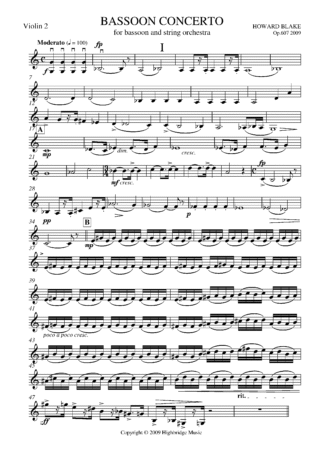 Bassoon Concerto, op.607 - violin 2 part
