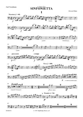 Sinfonietta - Concert work for 10 brass, op.300 - trombone 2 part