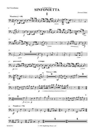 Sinfonietta - Concert work for 10 brass, op. 300 - trombone 3 part