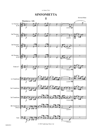 Sinfonietta - Concert work for 10 brass, op.300 - full score