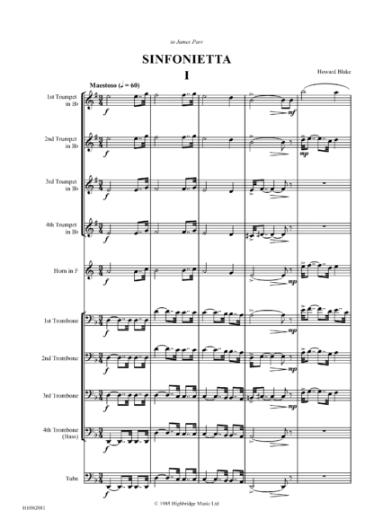 Sinfonietta - Concert work for 10 brass, op.300 - full score