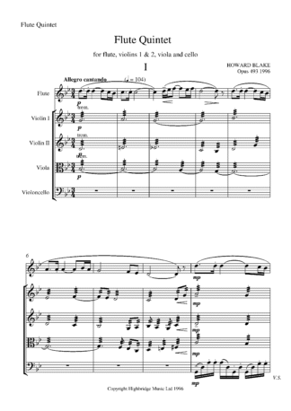 Flute Quintet, op.493 - full score