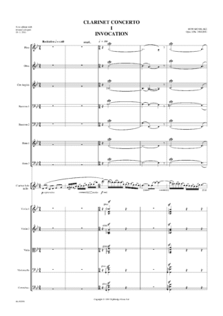 Clarinet Concerto, op.329 - full score