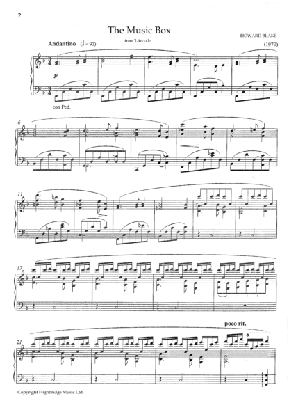 The Music Box (theme from 'The Changeling'), op.489