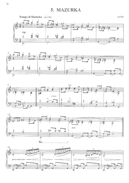 Mazurka (from Lifecycle), op.489e