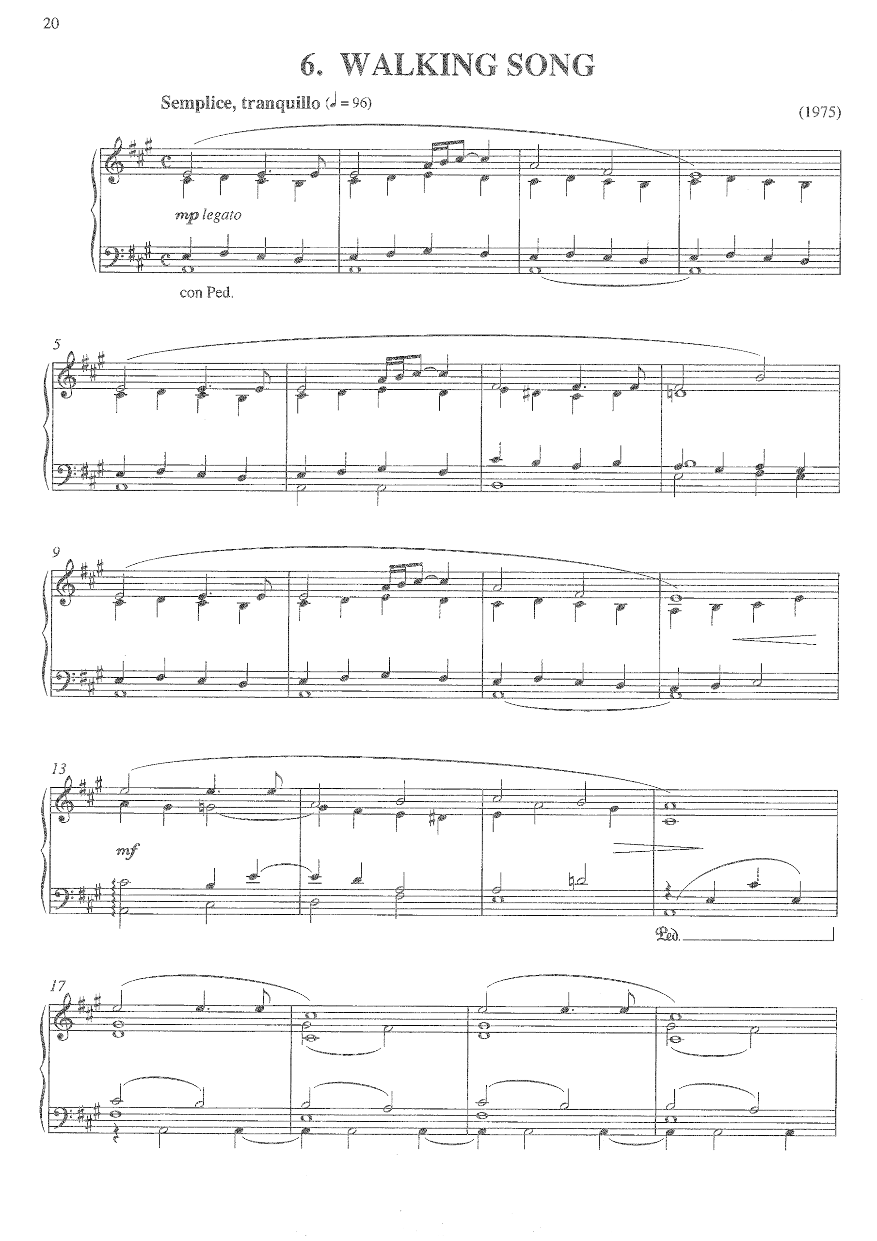 Walking Song (from Lifecycle), op.489f