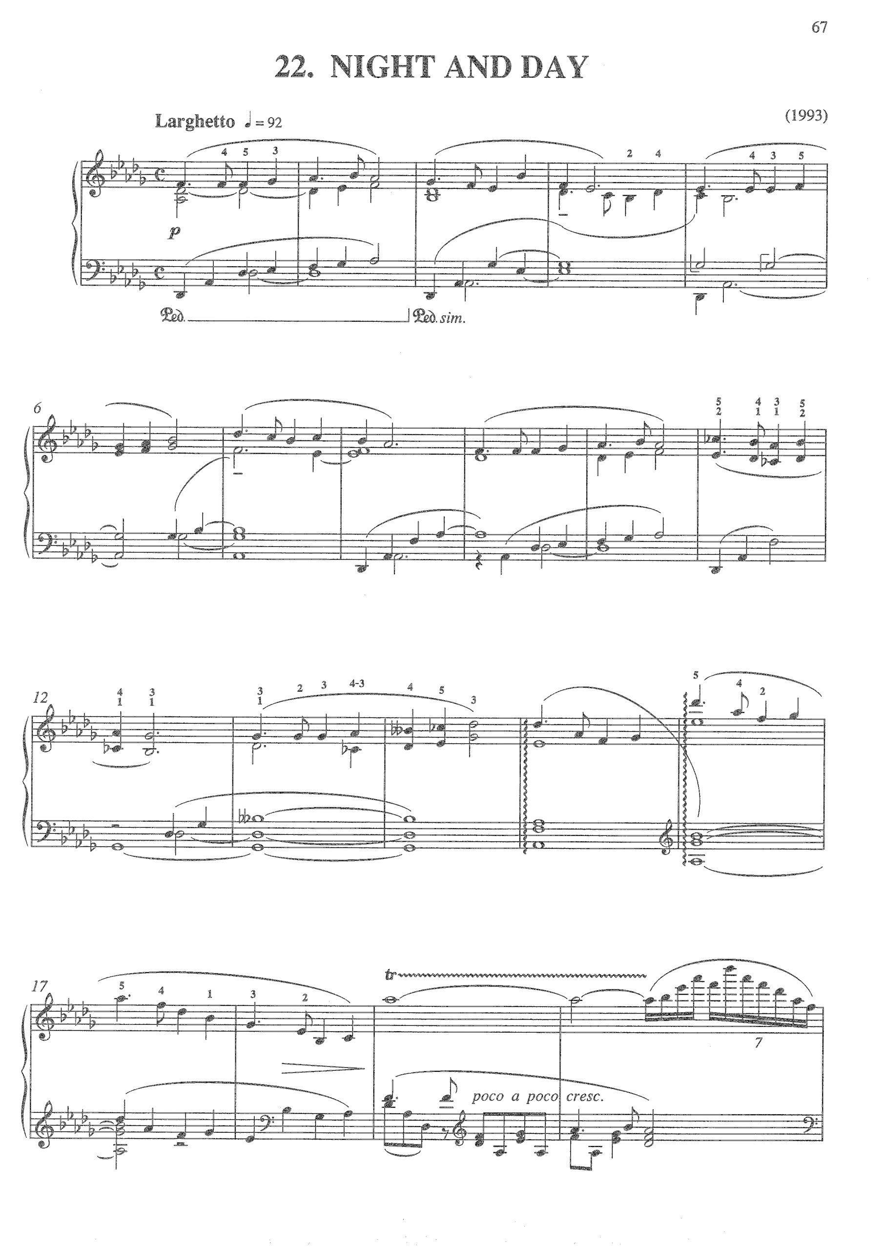 Night and Day (from Lifecycle), op.489v