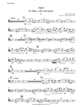 Trio for Flute, Cello and Piano, op.617 - cello part