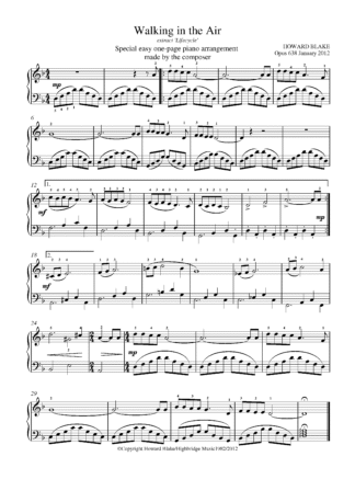 Walking in the Air (Easy Piano), op.335b