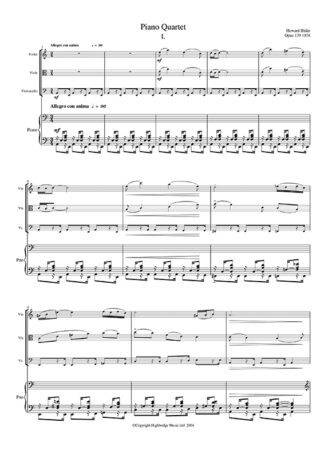Piano Quartet, op. 179 - full Score