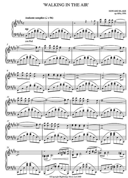Walking in the Air (Concert piano version in C# minor), op.489u